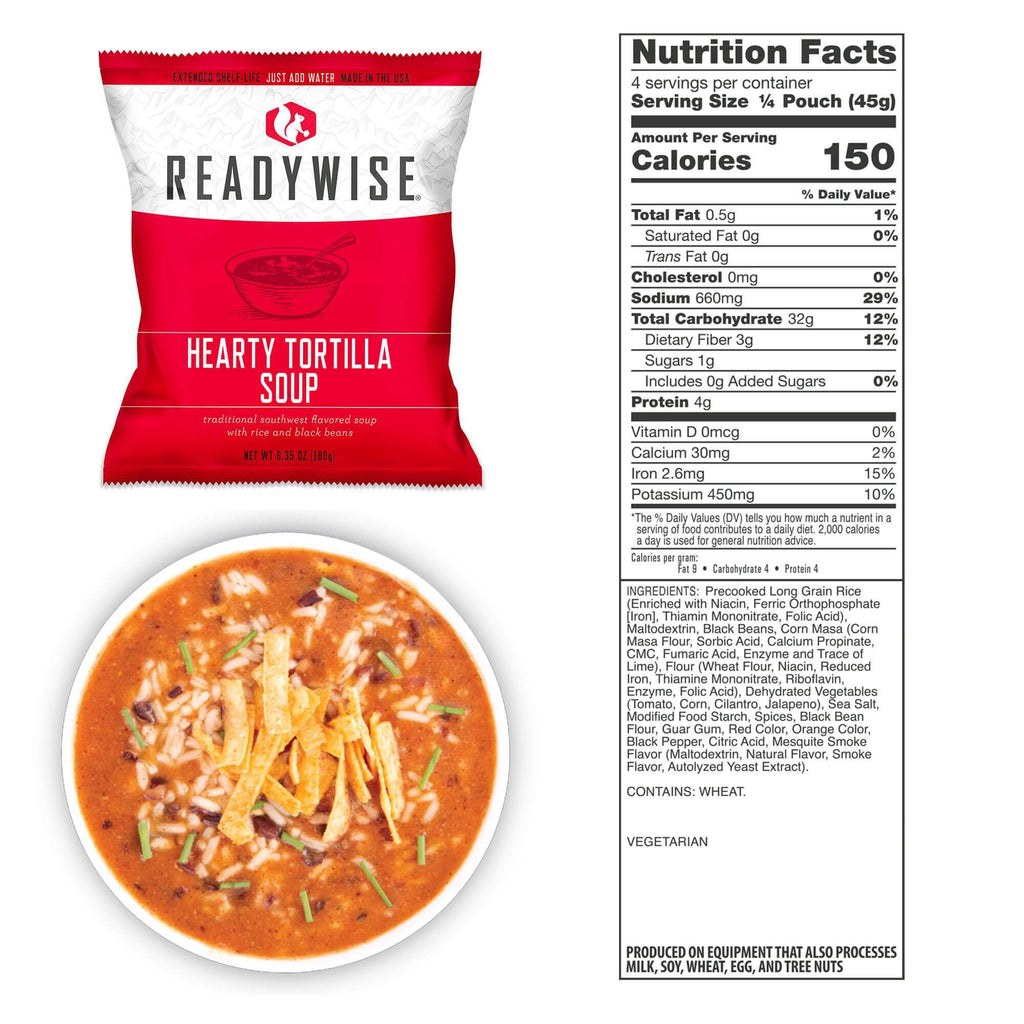 Readywise Tortilla Soup Portion